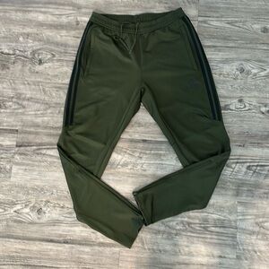 Army green adidas track pants size medium